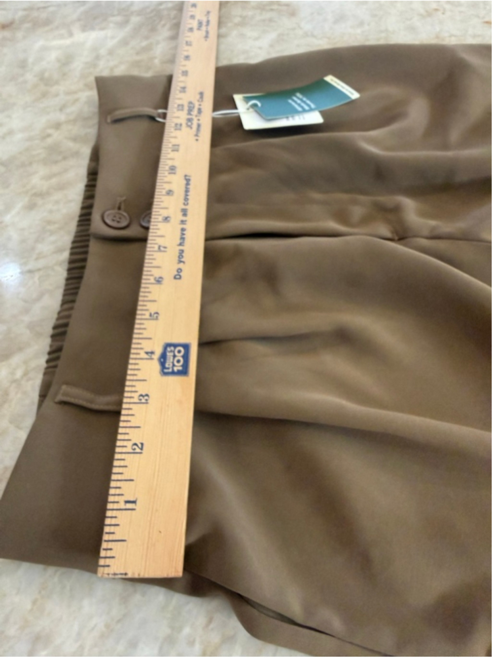 Halara Petite Brown Wide Leg Pants MP, ankle length, neutral athleisure - Picture 9 of 10